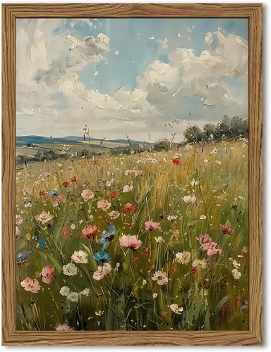 Vintage wildflowers wall - wildflowers,